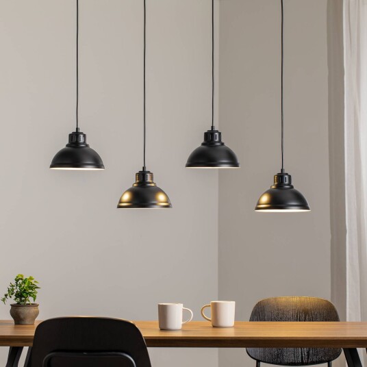 Luminex Sven hengelampe 4 lyskilder svart stål E27 Luminex Sven hengelampe 4 lyskilder svart stål E27