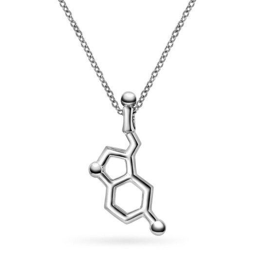 Smykke i 925 sølv med symbol serotonin