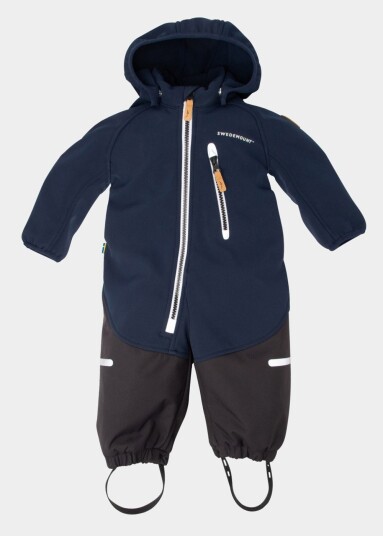 Holmenkollen Softshell Overall Infant Navy 68  Regnjakker