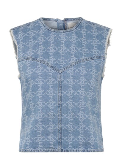 Dante6 Dante6 Laia Monogram Jeans Top Blue 36