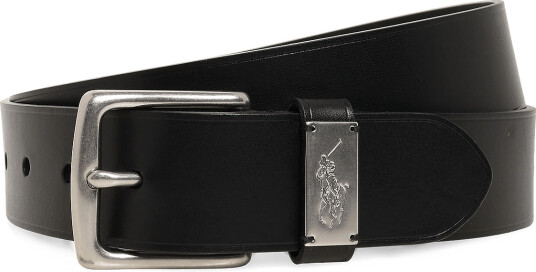 Polo Ralph Lauren Leather Pp Metal Db Blt Med Black 36