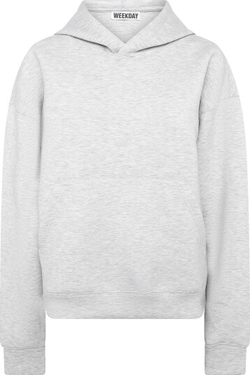 Weekday Simon Scuba Hoodie LIGHT GREY MELANGE S