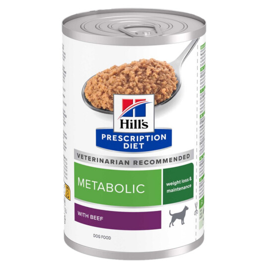 Hill's Metabolic Beef 370 g Våtfôr til hund - Vektnedgang og helse Hill's Metabolic Beef 370 g Våtfôr til hund - Vektnedgang og helse