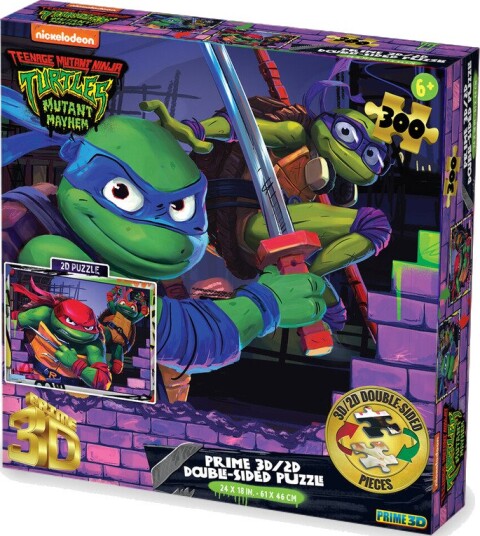 Teenage Mutant Ninja Turtle Wall Breakers 300pc 24x18 in 3D/2D DoubleSided Puzzle TMNT