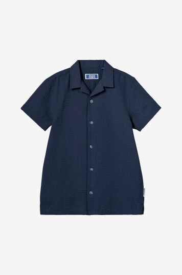 Jack & Jones Junior Skjorte jorPalma Seersucker Shirt SS Blå
