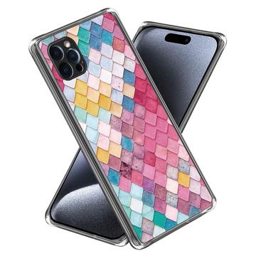 iPhone 15 Pro Max Stilig Ultra-Slim TPU-deksel Regnbuerombus