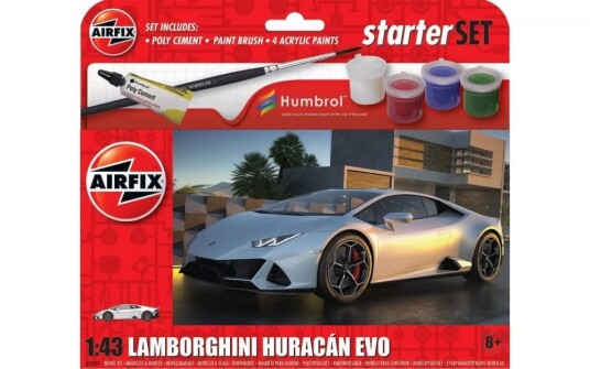 Airfix 1/43 Lamborghini Huracan EVO Modellbygging Startsett
