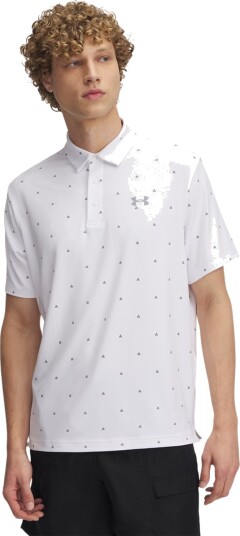 Under Armour Playoff 3.0 Printed Golf Polo T-skjorte Herre Hvit L