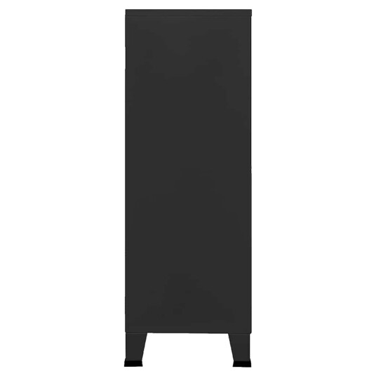 vidaXL Industriell oppbevaringskiste svart 75x40x115 cm metall