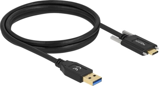 Delock Usb Kabel Usb Type A Hann Til Usb Type A Hann Skrubar Usb 3.2 Gen 1 3 A 1.5 M Svart