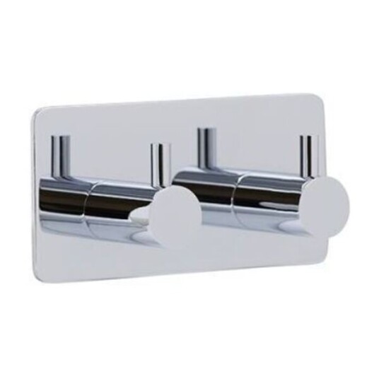 BESLAG DESIGN BASE 220 WALL HOOK POLISHED CHROME 2 HOOKS 61612-21