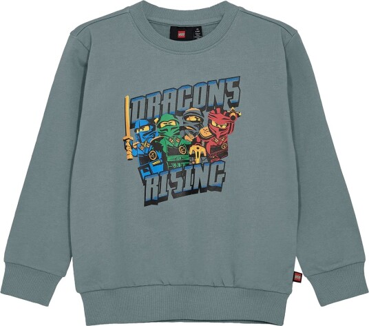 LEGO® Ninjago Collegegenser - LwSaku 301 - Lysegrønn m. Trykk - LEGO® Wear - 5 år (110) - Collegegenser