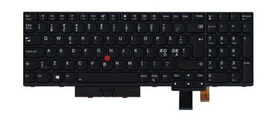 Lenovo Chicony - Brbart tastatur - til utskifting - Nordisk - Svart Lenovo Chicony - Brbart tastatur - til utskifting - Nordisk - Svart