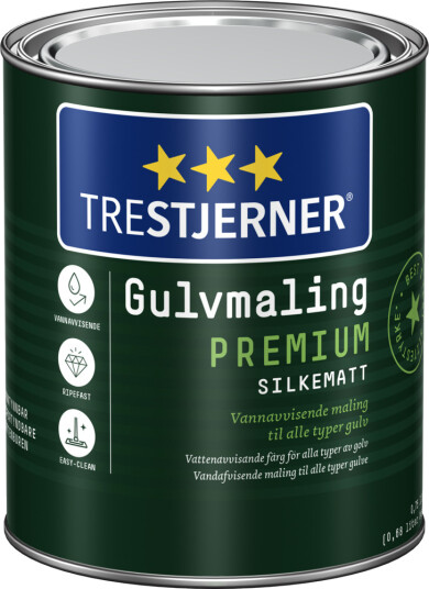 Trestjerner Gulvmaling Premium Klar Hvit Base 0.68L