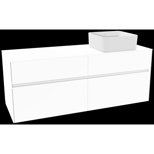 Villeroy & Boch  Collaro Servantskap med 4 skuffer 140x50x54,8 cm u/lys Hvit Matt