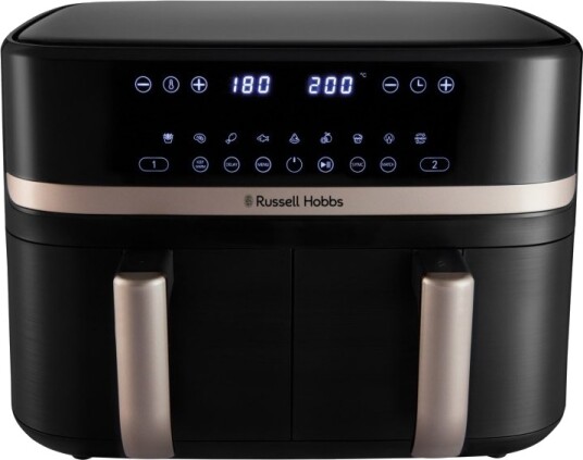 Russell Hobbs Satisfry Airfryer med Dobbel Kurv 9L Svart 27680-56 Russell Hobbs Satisfry Airfryer med Dobbel Kurv 9L Svart 27680-56