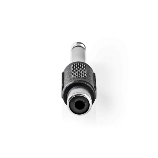 Nedis Mono Audio Adapter 6.35 Mm Han RCA Hunn Nikkel Belagt Rett ABS Sort 1 Stk. Boks