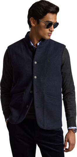 Ralph Lauren Woven vest M blå herre