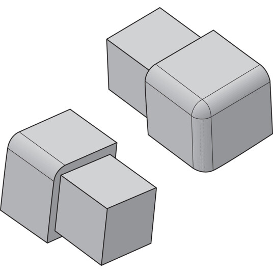 GENESIS HJØRNESTYKKE UTV. 10MM BLANK ALU ECG 102.91 (TIL TDG)
