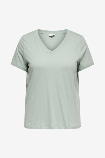 Only Carmakoma   Topp carAlison S/S V neck Reg Tee   Grønn