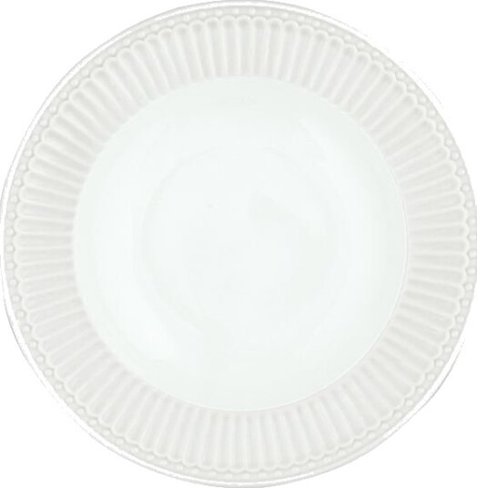 Greengate Alice dyp tallerken 21,5 cm 45 cl white