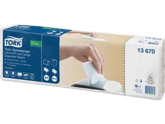 Serviet Tork N4 Xpressnap Extra Soft 216X330 Mm 2-Lags Interfold Hvit 8 Pk X 500 Stk