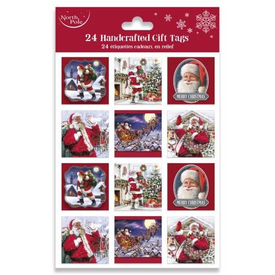 Gavemerkelapper Trad Santa 24 pk.