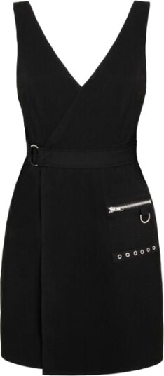 Hell Bunny Kort kjole Mallory Pinafore Dress XS til M Damer svart