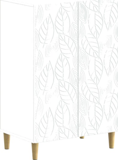 vidaXL Sko Skap DELFT 59,5 x 39,5 x 90 cm Konstruert tre Hvit