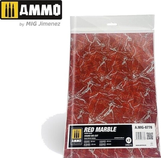 Vallejo Ammo: Red Marble Round Die-Cut 2 