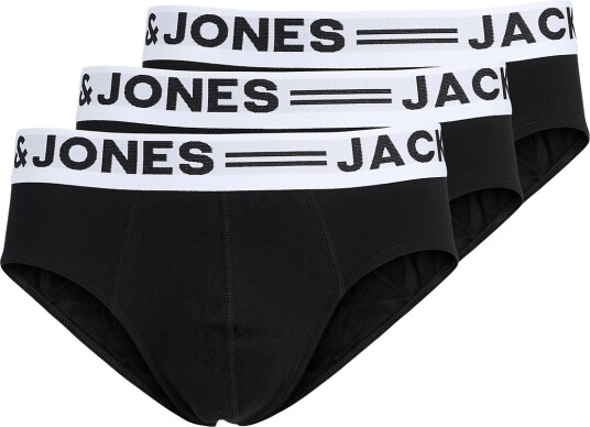 Jack & Jones Jacsense Briefs 3 Pack Noos Black S