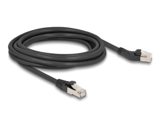Delock Rj45 Nettverkskabel Cat.6A S/Ftp-Plugg 45° Vinklet Til Venstre Til Rett Plugg 3 M Svart Delock Rj45 Nettverkskabel Cat.6A S/Ftp-Plugg 45° Vinklet Til Venstre Til Rett Plugg 3 M Svart