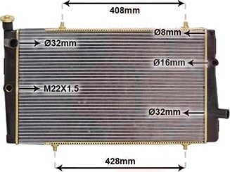 VAN WEZEL 40002079 Radiator motorkjøling VAN WEZEL 40002079 Radiator motorkjøling