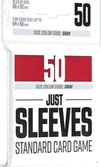 Gamegenic Just Sleeves Standard Kortbeskyttere 66X91 Mm Røde 50 Stk