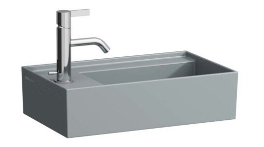 Kartell Laufen servant, 46x28 cm, venstre, matt grafitt