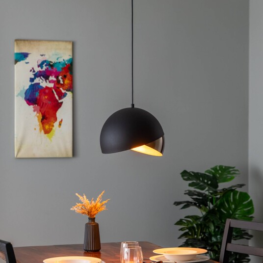 Opviq Hengelampe Pacman 2633 Ø30cm svart/gull