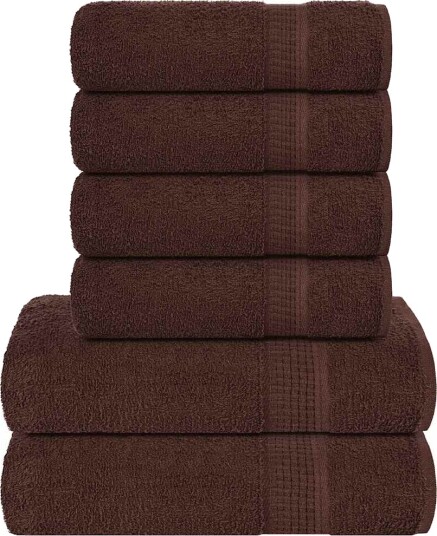 vidaXL 6 delers håndklesett FROGN brun 360 gsm vidaXL 6 delers håndklesett FROGN brun 360 gsm