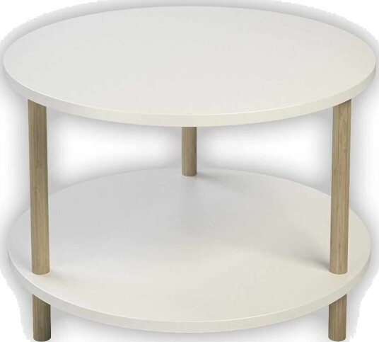 Sofabord Hanah Home Peka Square Ø60 x H43 cm Hvit Hvit