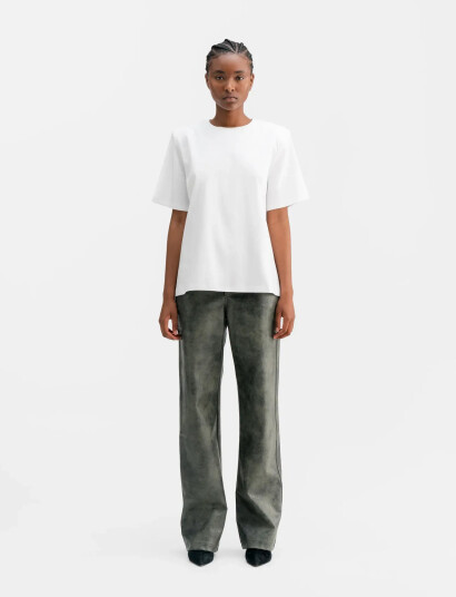 Ahlvar Gallery Aina Pu Leather Trousers - Green - L Ahlvar Gallery Aina Pu Leather Trousers - Green - L