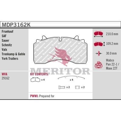 Bremseklosser MERITOR MDP3162K