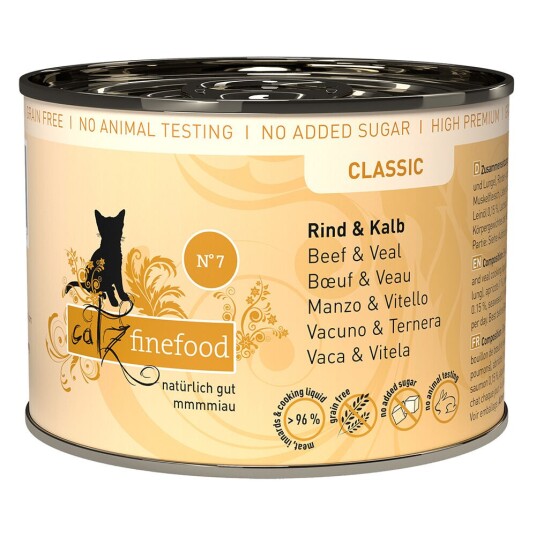 Catz Finefood Bokser 6 X 200 G Okse & Kalv