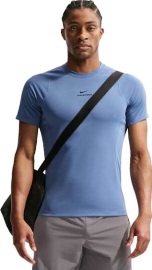 Nike Pro Dri FIT Training SS Top Herre Indigo Storm/Black XL