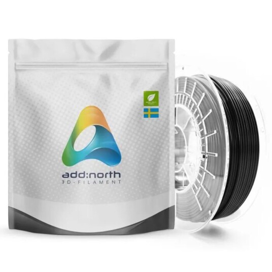 Addnorth PETG-filament for 3D-skriver 1,75 mm Svart Addnorth PETG-filament for 3D-skriver 1,75 mm Svart