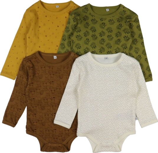 Pippi Body Ls Ao Printed (4 Pack) Multi/patterned 80 Pippi Body Ls Ao Printed (4 Pack) Multi/patterned 80