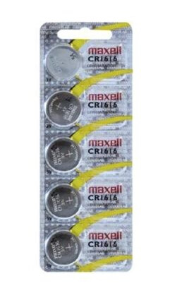 Maxell CR1616 5-pakk Lithium Knappecellebatterier 3V - 55 mAh Maxell CR1616 5-pakk Lithium Knappecellebatterier 3V - 55 mAh