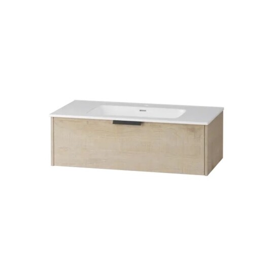 Fossbad New Block servantskap med Aqua porselenservant eik