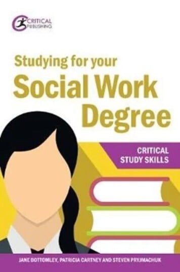Studying For Your Social Work Degree Av Jane Bottomley, Patricia Cartney, Steven Pryjmachuk Studying For Your Social Work Degree Av Jane Bottomley, Patricia Cartney, Steven Pryjmachuk