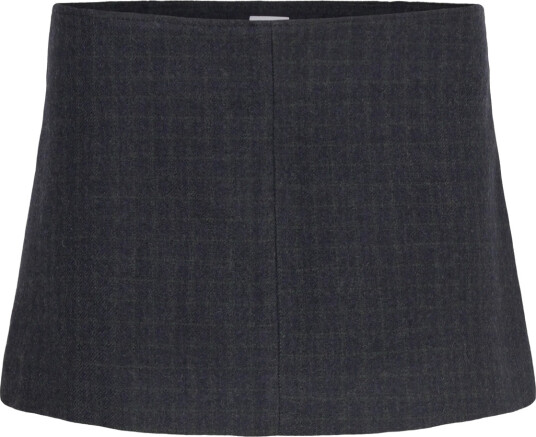 Hope Petite Skirt Grey Blue Check-40 - Navy - 40