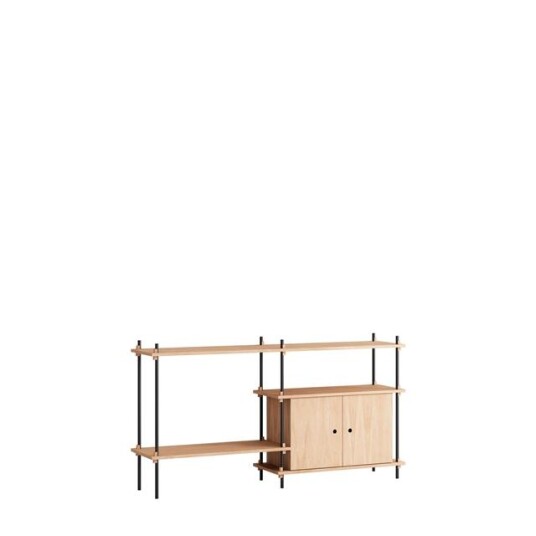 MOEBE S.85.2.C Hyllesystem Eik/ Sort MOEBE S.85.2.C Hyllesystem Eik/ Sort