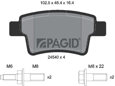 PAGID T1703N Bremseklosser PAGID T1703N Bremseklosser